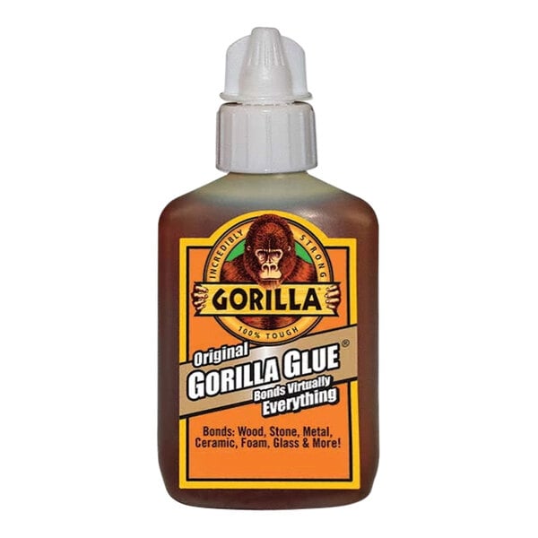 A bottle of Gorilla Glue with a label.