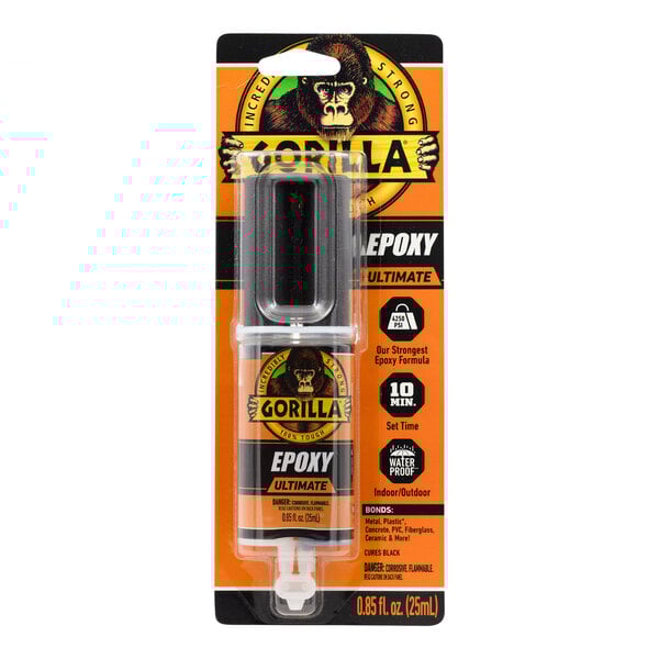 A package of Gorilla Ultimate Epoxy Syringe.