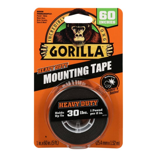 A package of Gorilla Black Heavy-Duty Mounting Tape.