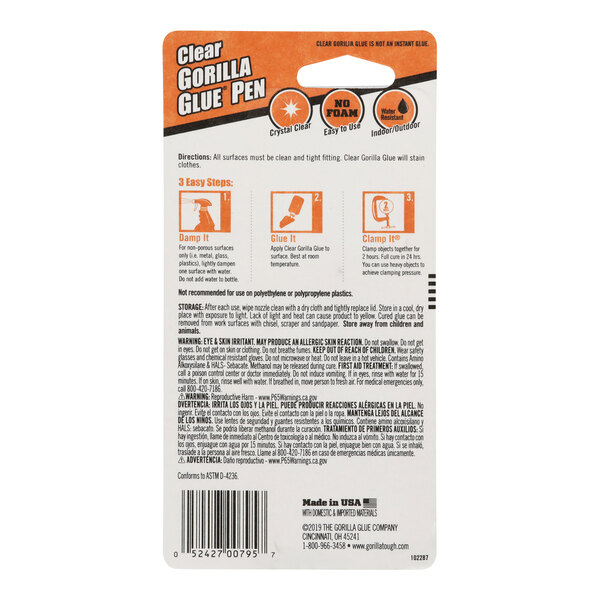 A white box of Gorilla Glue Pen on a counter.