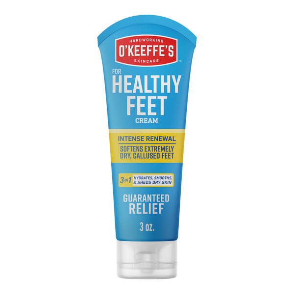 A 3 oz. tube of O'Keeffe's Healthy Feet Intense Renewal Foot Cream.