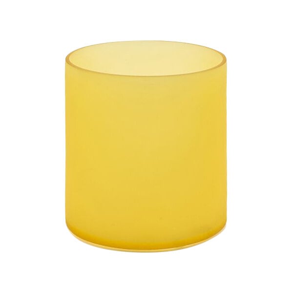 A ginger resin wastebasket with a white background.