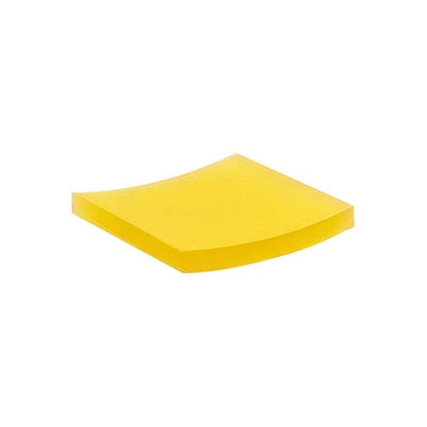 A yellow square resin soap dish.