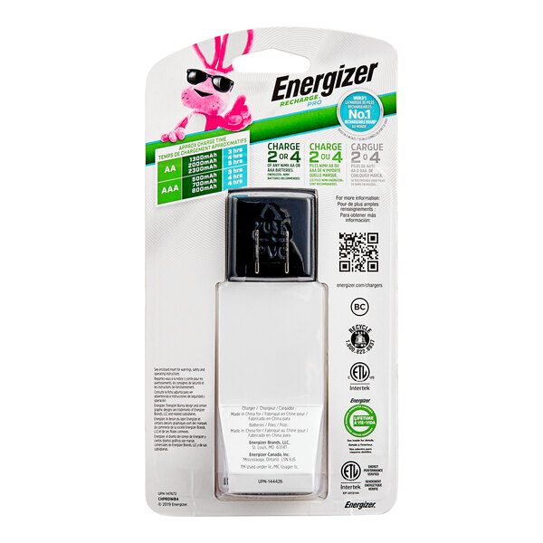 The Energizer Recharge Pro NiMH battery charger in brown packaging.