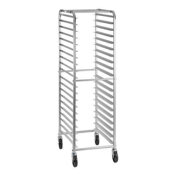 Regency 30 Pan End Load Bun / Sheet Pan Rack with Non-Marking Casters - Unassembled