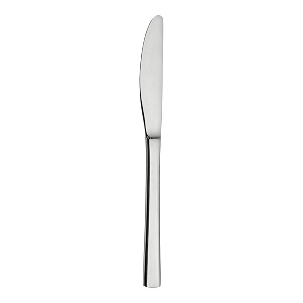 A Varick Lissome stainless steel butter knife with a silver handle on a white background.