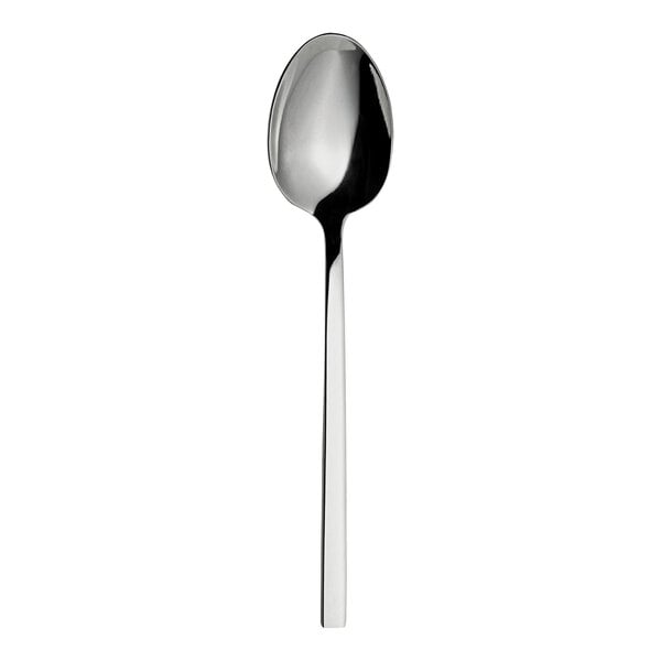 A Varick Lissome stainless steel teaspoon with a silver handle.