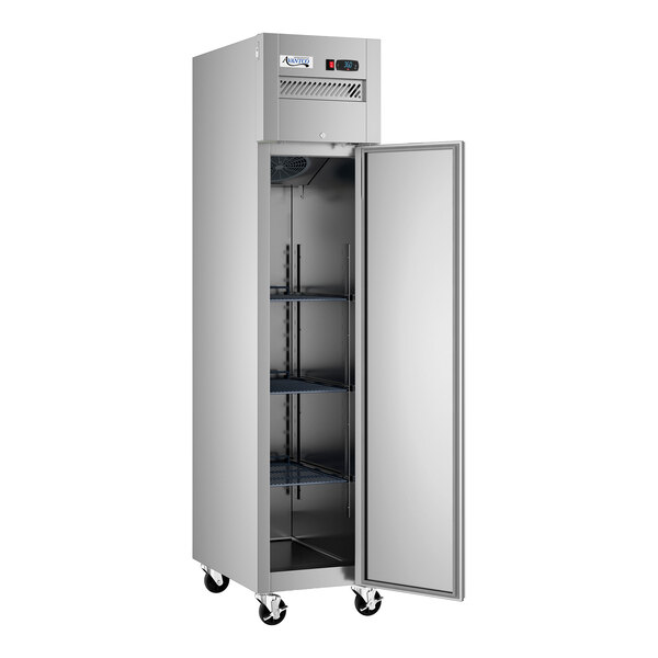 Avantco Z-1R-N 17 11/16" Stainless Steel Solid Door Narrow Reach-In Refrigerator