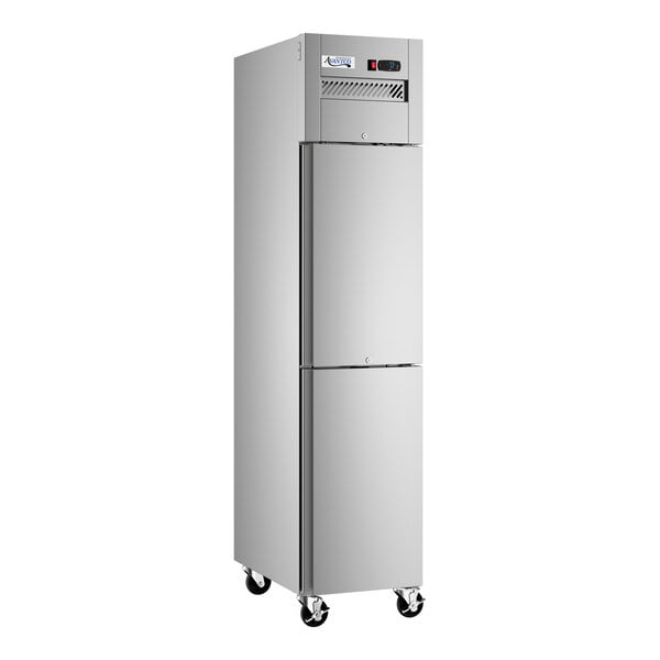 Avantco Z-1F2-N 17 11/16" Stainless Steel Solid Half Door Narrow Reach-In Freezer