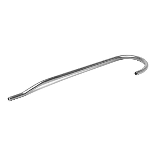 A stainless steel curved rod with a handle on one end.