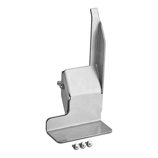 A metal left foot pedal kit with three screws, designed for Avantco Z2-R and Z2-F Series equipment.