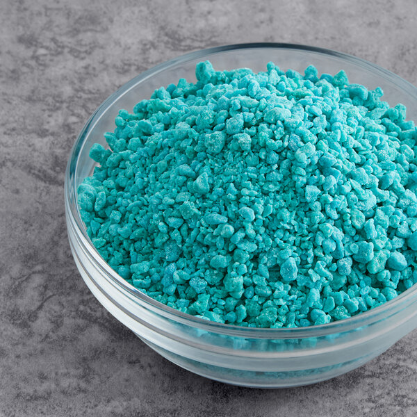 A bowl of blue Yum Crumbs.