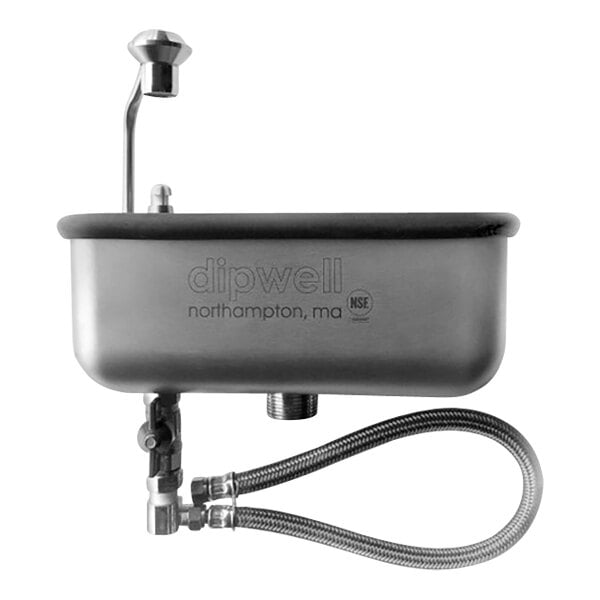 A Dipwell stainless steel sink with a hose attachment.