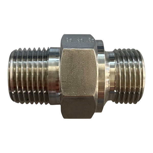 A stainless steel Dipwell Scoop Shower adaptor for Dipper Wells.