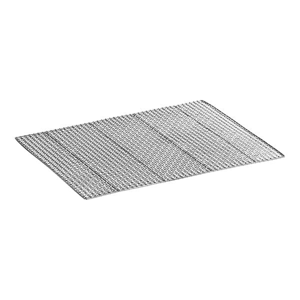 A metal holding screen with a grid on it.