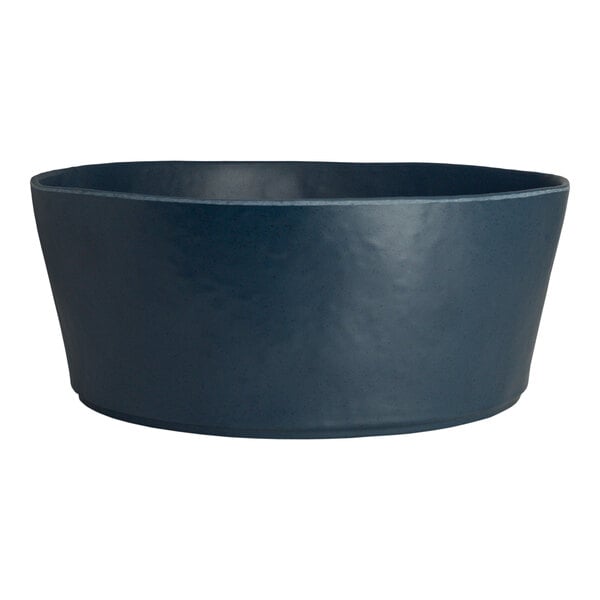 A blue bowl with a white background.