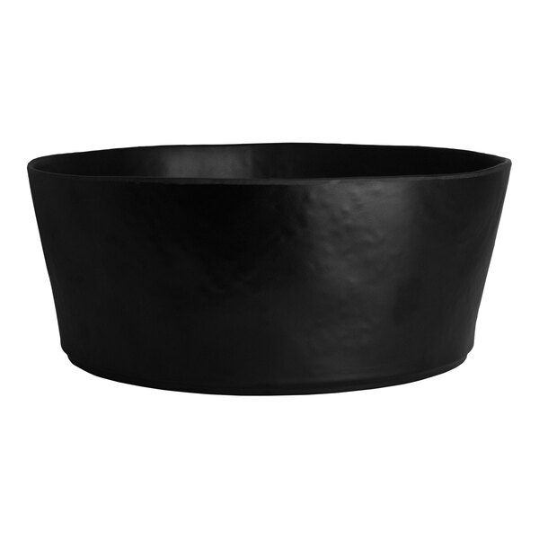 A Creations Cali black melamine round bowl.