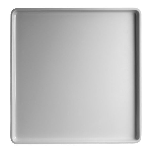 A grey rectangular tray with a lid on it.