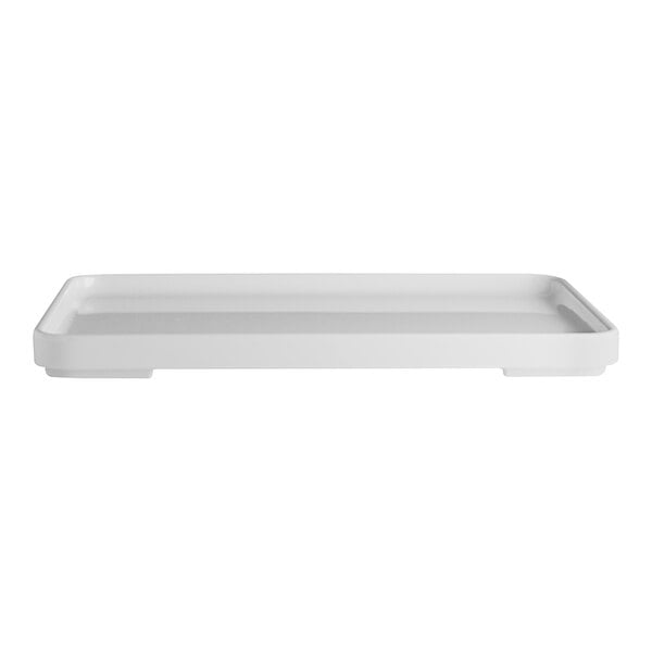A white rectangular Melange bento box lid.