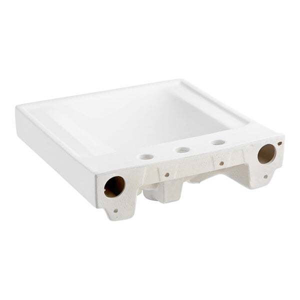 A white rectangular American Standard Decorum wall-mount sink with two holes in it.