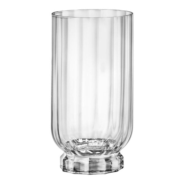 A Bormioli Rocco Florian beverage glass with a thin rim and a base.