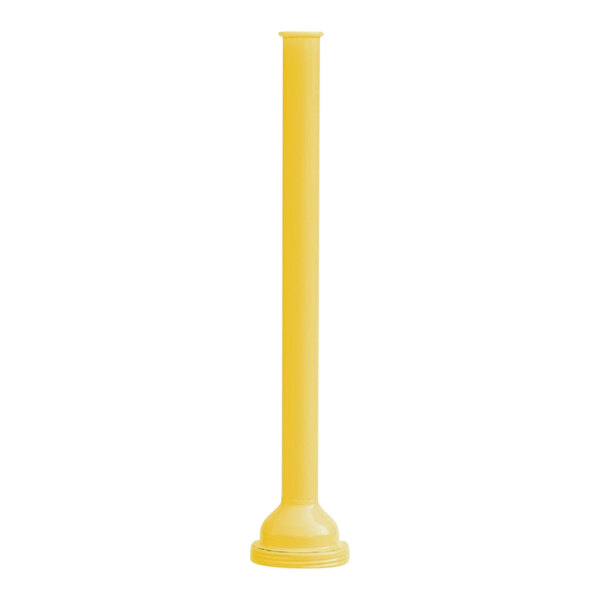 A yellow steel tube for a yellow Eagle cigarette receptacle.