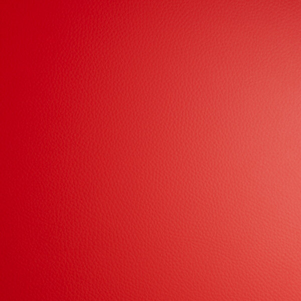 A red vinyl bucket seat on a black barstool.