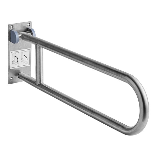Lavex 29" Restroom Swing-Up Grab Bar with Satin Finish