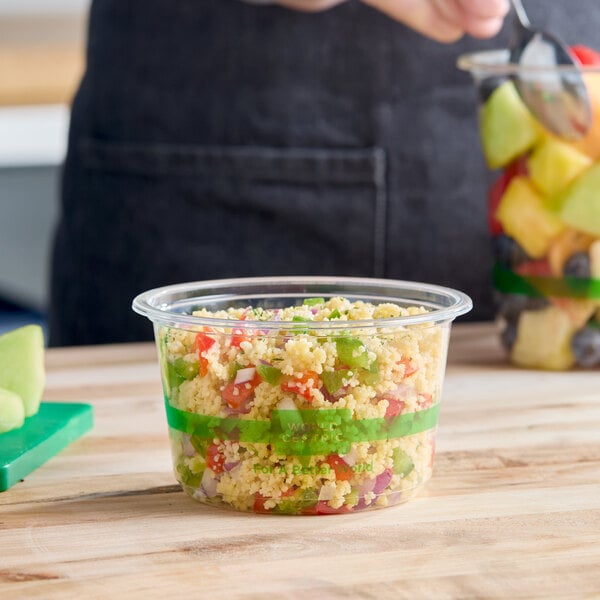World Centric 16 oz. Compostable Clear PLA Deli Container - 1,000/Case