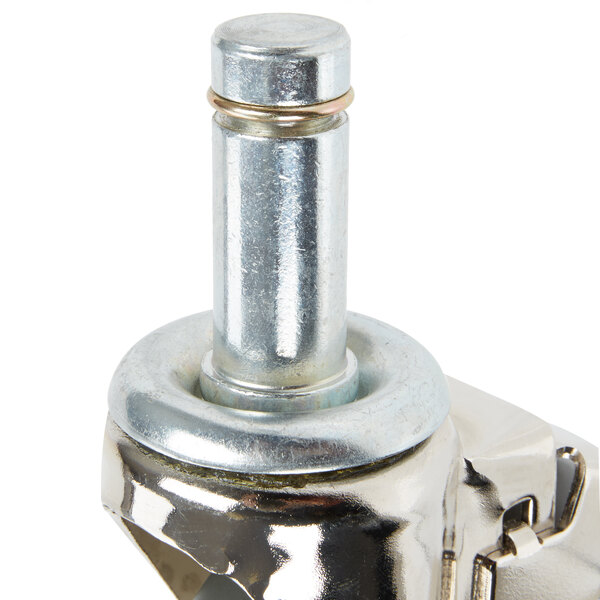 A Metro Max 5" Polyurethane Caster with a metal cylinder in the middle.