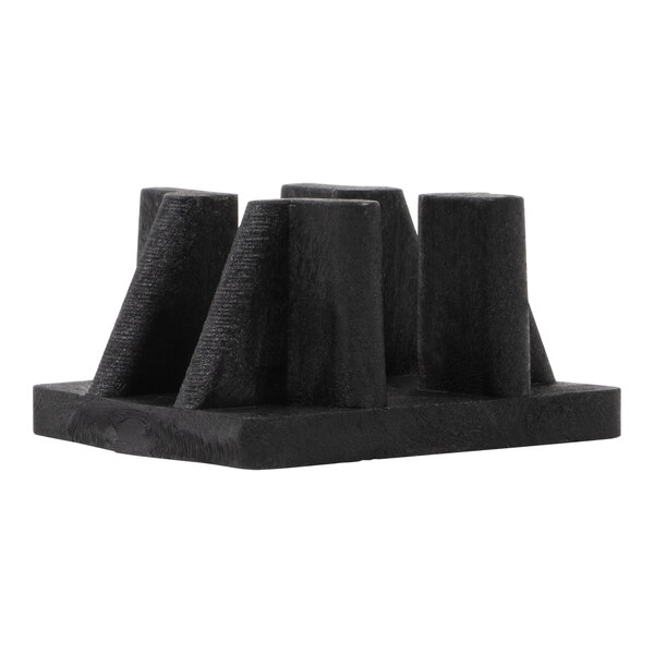 A black plastic SPC Industrial Poly-Clip Horizontal Connector with three small holes.
