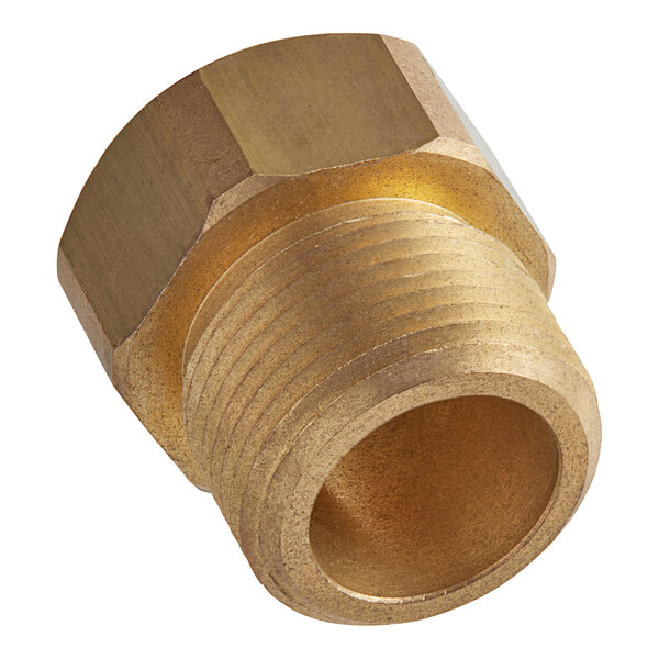 A brass threaded MainStreet Equipment 3/4" adapter.