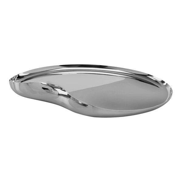 Robert Welch by Steelite International Drift 10" x 9" x 1 1/8" Stainless Steel Serving Tray