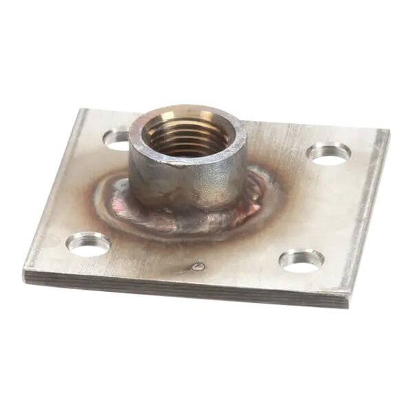 A close-up of a Stero flange assembly with a nut and bolt.