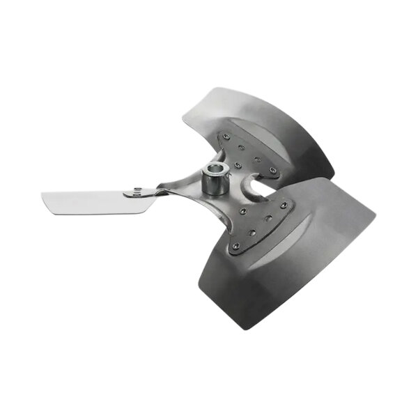 A metal fan blade for a Baxter rack oven.