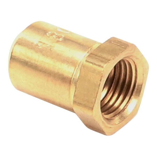 A gold metal nut for a Garland / US Range small orifice.