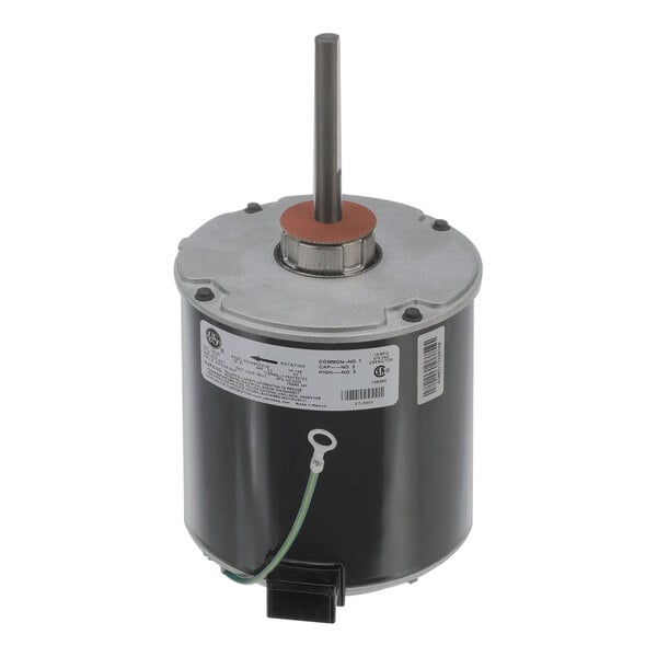 A close-up of a Lennox electric motor with a black and silver housing.