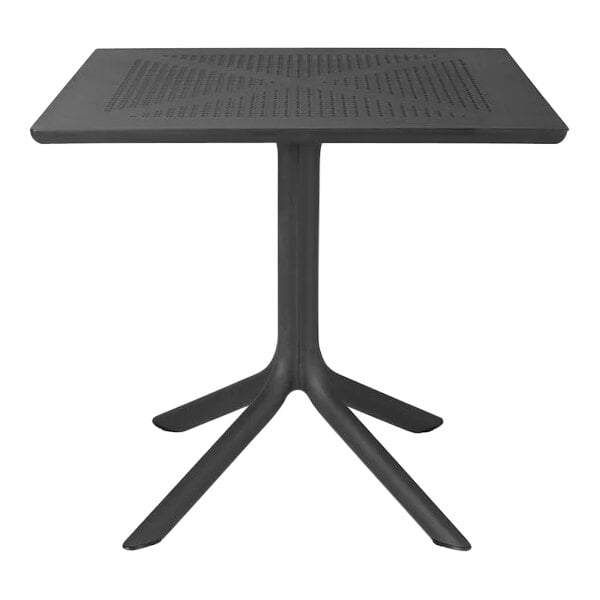 A Nardi Clip square table with an antracite base.