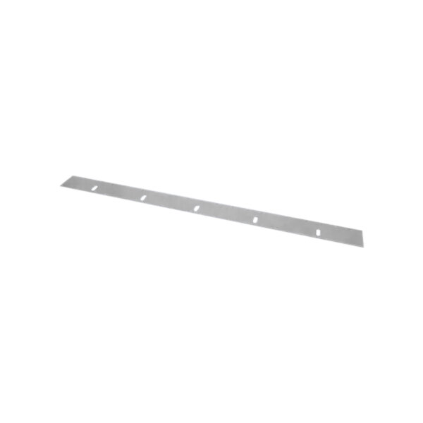 A white metal Baxter floor sweep gasket with two holes.