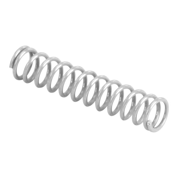 A close-up of a metal spiral spring.