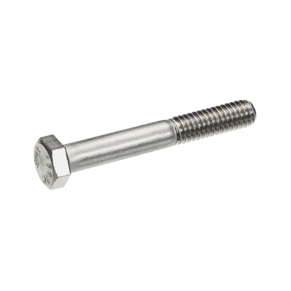 A stainless steel Hobart SC-120-99 cap screw with a hex head.