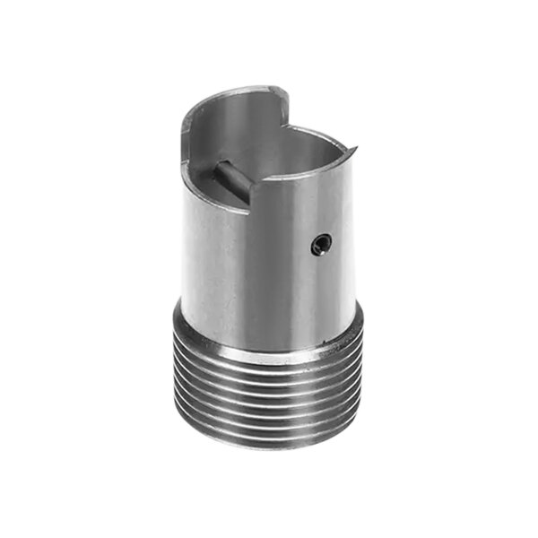 A Hobart stainless steel metal insert assembly with a hole and a threaded end.