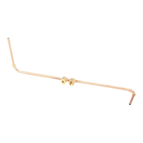 A copper Garland pilot tube with two brass fittings.