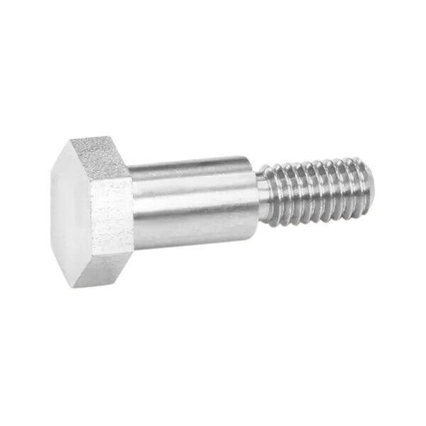 A stainless steel Hobart screw with a hex head.