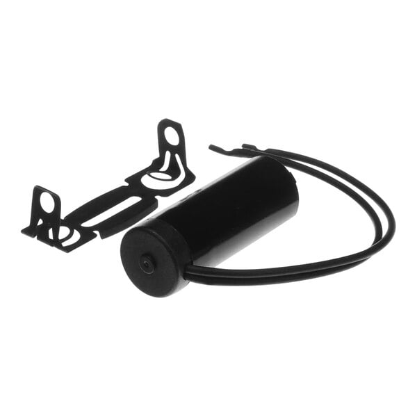 A black Hoshizaki capacitor-start cylinder with a wire and black handle.