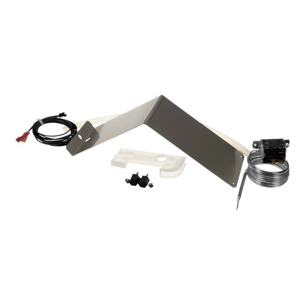 A metal Hoshizaki thermostat bin control with wires and a screw.