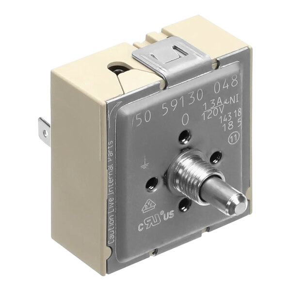 A small square Vollrath switch with a metal knob.