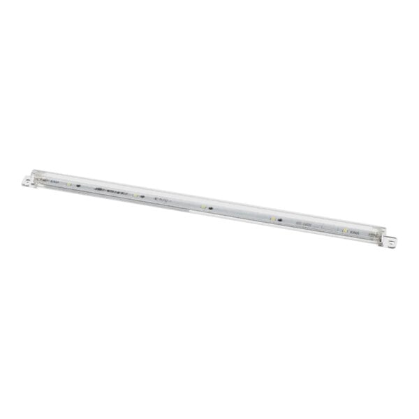 A white tube with a clear LED light bar.