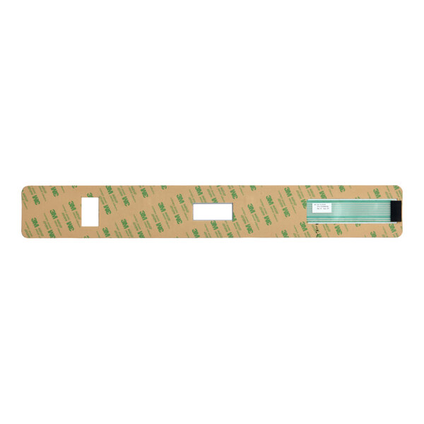 A rectangular membrane button fascia with cutouts and an adhesive backing, designed for Lincoln equipment.