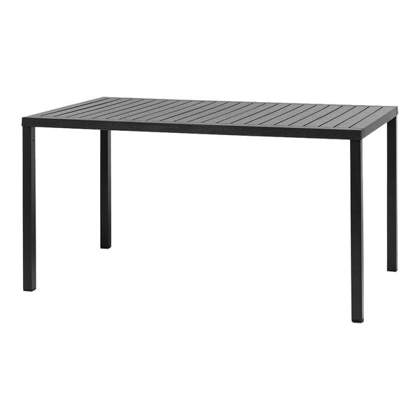 A Nardi rectangular Antracite table with black legs.